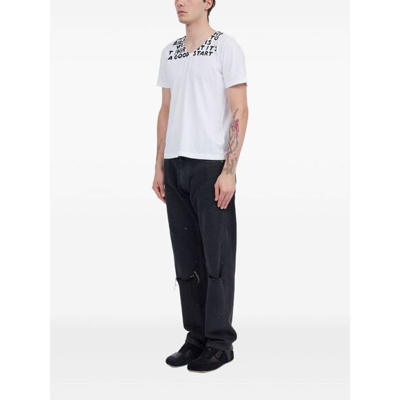 Mm6 Maison Margiela Men Printed Cotton T-Shirt